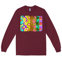 Burgundy summer brushstroke Long Sleeve Tee - Jasminsmagicworld