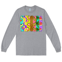 Heather Grey summer brushstroke Long Sleeve Tee - Jasminsmagicworld