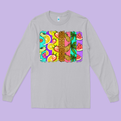 Summer Brushstroke Long Sleeve Tee Designed By Jasminsmagicworld