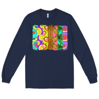 Navy summer brushstroke Long Sleeve Tee - Jasminsmagicworld