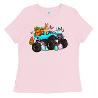 Bubblegum Pink monster truck easter Ladies Tee - Artiststas
