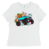 White monster truck easter Ladies Tee - Artiststas