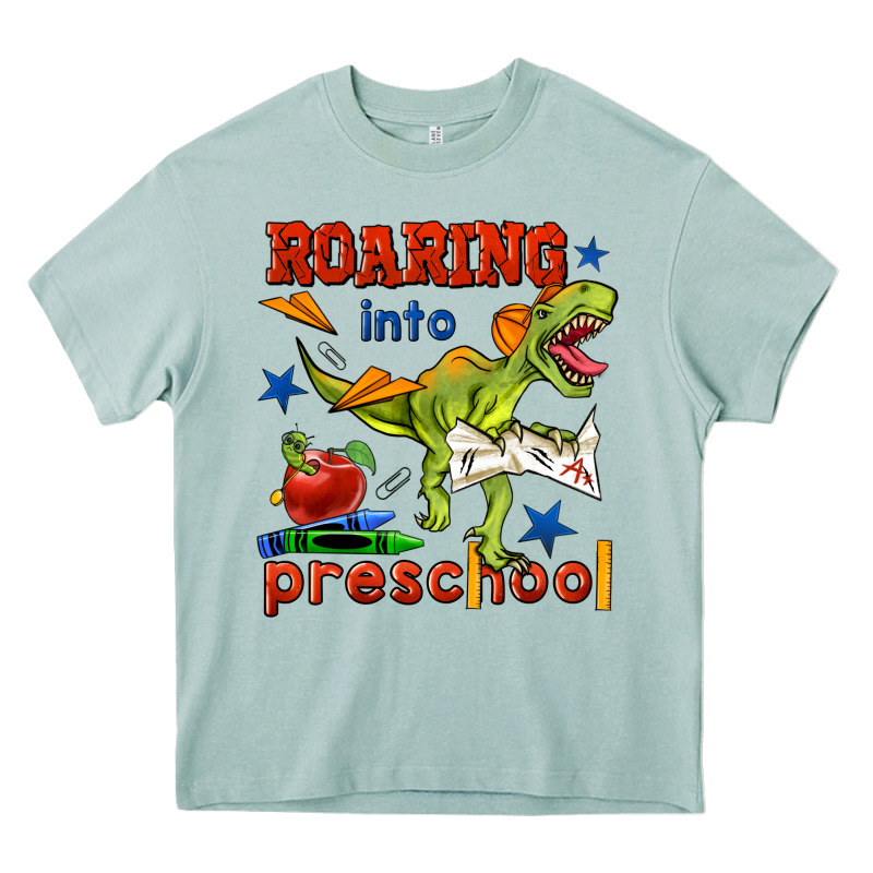 Roaring Into Preschool Heavy Core Tee by BundleAndBundleShop | Teevron