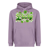 Lavender checkered lucky Heavyweight Hoodie - Artiststas