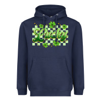 Navy checkered lucky Heavyweight Hoodie - Artiststas