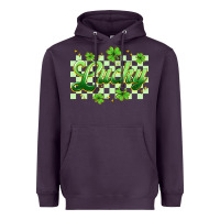 Plum checkered lucky Heavyweight Hoodie - Artiststas