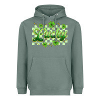 Sage checkered lucky Heavyweight Hoodie - Artiststas