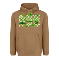 Toasted Coconut checkered lucky Heavyweight Hoodie - Artiststas