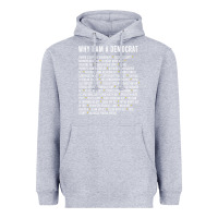 Heather Grey Why I am a Democrat cool political outfit for democrats Long Sleeve Heavyweight Hoodie - lanVoArt