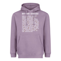 Lavender Why I am a Democrat cool political outfit for democrats Long Sleeve Heavyweight Hoodie - lanVoArt