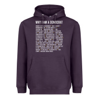 Plum Why I am a Democrat cool political outfit for democrats Long Sleeve Heavyweight Hoodie - lanVoArt