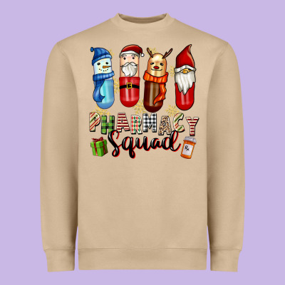 Pharmacy Squad Christmas Heavyweight Sweatshirt Designed By Fadigitalartstudio