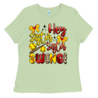 Matcha hey sister sister swing softball Ladies Tee - Artiststas