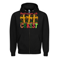 Black christmas begins with christ Zipper Hoodie - CowhideDigitalArt