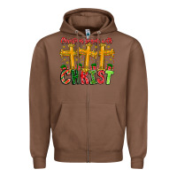 Chestnut christmas begins with christ Zipper Hoodie - CowhideDigitalArt