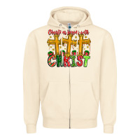 Sandshell christmas begins with christ Zipper Hoodie - CowhideDigitalArt