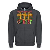 Smoke christmas begins with christ Zipper Hoodie - CowhideDigitalArt