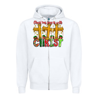 White christmas begins with christ Zipper Hoodie - CowhideDigitalArt
