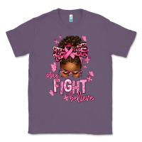 Lavender pray fight believe breast cancer afro messy Classic Tee - texasbilliewilder