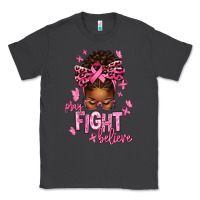 Smoke pray fight believe breast cancer afro messy Classic Tee - texasbilliewilder
