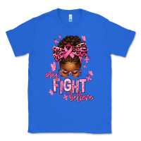 True Royal pray fight believe breast cancer afro messy Classic Tee - texasbilliewilder