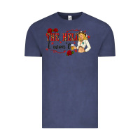 Vintage Denim the hell i wont with sassy pinup cowgirl Vintage Tee - texasbilliewilder