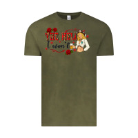 Vintage Olive the hell i wont with sassy pinup cowgirl Vintage Tee - texasbilliewilder