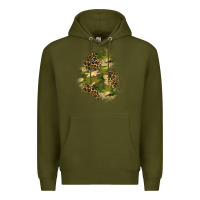 Army Green camouflage and leopard patch  1 Premium Hoodie - BundleAndBundleShop