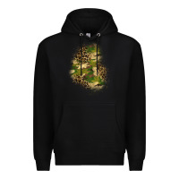 Black camouflage and leopard patch  1 Premium Hoodie - BundleAndBundleShop