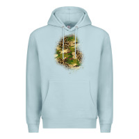 Blue Mist camouflage and leopard patch  1 Premium Hoodie - BundleAndBundleShop