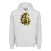 Dove Grey camouflage and leopard patch  1 Premium Hoodie - BundleAndBundleShop