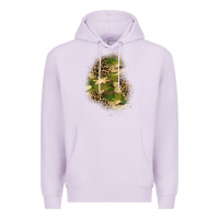 Lilac camouflage and leopard patch  1 Premium Hoodie - BundleAndBundleShop