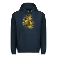 Navy camouflage and leopard patch  1 Premium Hoodie - BundleAndBundleShop