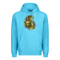Ocean Blue camouflage and leopard patch  1 Premium Hoodie - BundleAndBundleShop