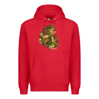 Red camouflage and leopard patch  1 Premium Hoodie - BundleAndBundleShop