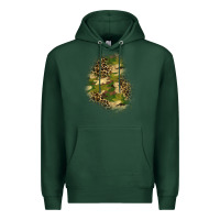 Sports Green camouflage and leopard patch  1 Premium Hoodie - BundleAndBundleShop