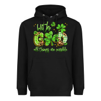 Black with god all things are possible Heavyweight Hoodie - Artiststas