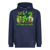 Navy with god all things are possible Heavyweight Hoodie - Artiststas