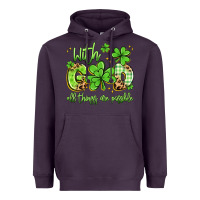 Plum with god all things are possible Heavyweight Hoodie - Artiststas