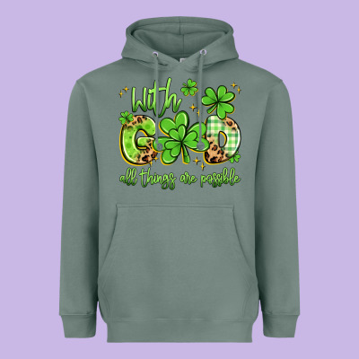 With God All Things Are Possible Heavyweight Hoodie Designed By Artiststas