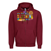 Burgundy be the sunshine Zipper Hoodie - CowhideDigitalArt