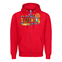 Red be the sunshine Zipper Hoodie - CowhideDigitalArt