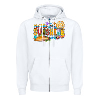 White be the sunshine Zipper Hoodie - CowhideDigitalArt