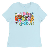 Baby Blue happy easter yall Ladies Tee - Artiststas