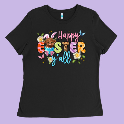 Happy Easter Yall Ladies Tee Designed By Artiststas