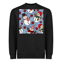 Christmas Snowman Seamless Pattern Heavyweight Sweatshirt | Teevron