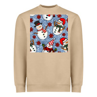 Mushroom christmas snowman seamless pattern Heavyweight Sweatshirt - BundleAndBundleShop
