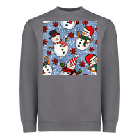 Storm christmas snowman seamless pattern Heavyweight Sweatshirt - BundleAndBundleShop