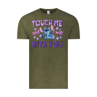 Vintage Olive touch me and i will bite you Vintage Tee - texasbilliewilder