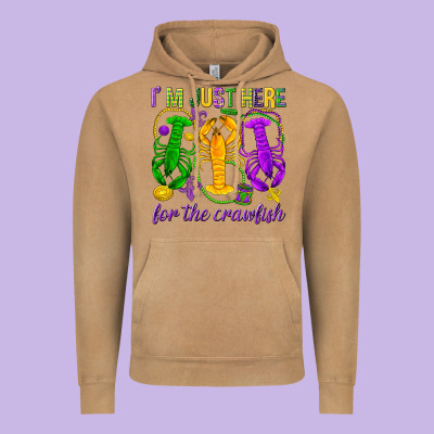 I'm Just Here For The Crawfish Vintage Hoodie Designed By Howdyjamesfarm